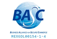 Certificación BASC para comercio seguro, registro MEXGDL00154-1-4